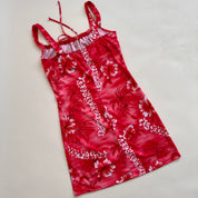 Y2k raspberry tropical dress M/L