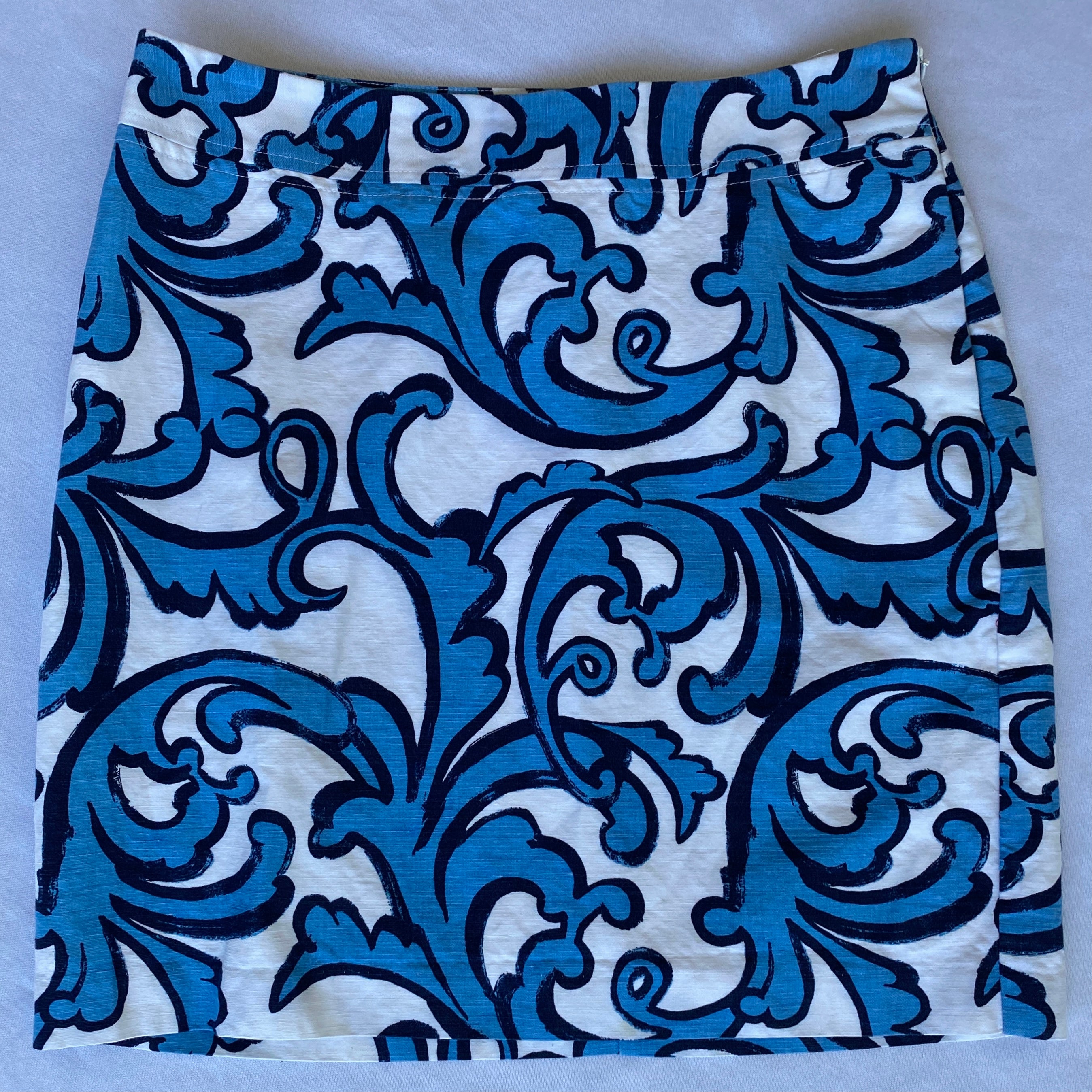 Blue baroque skirt