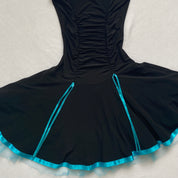 90s black & blue mini dress