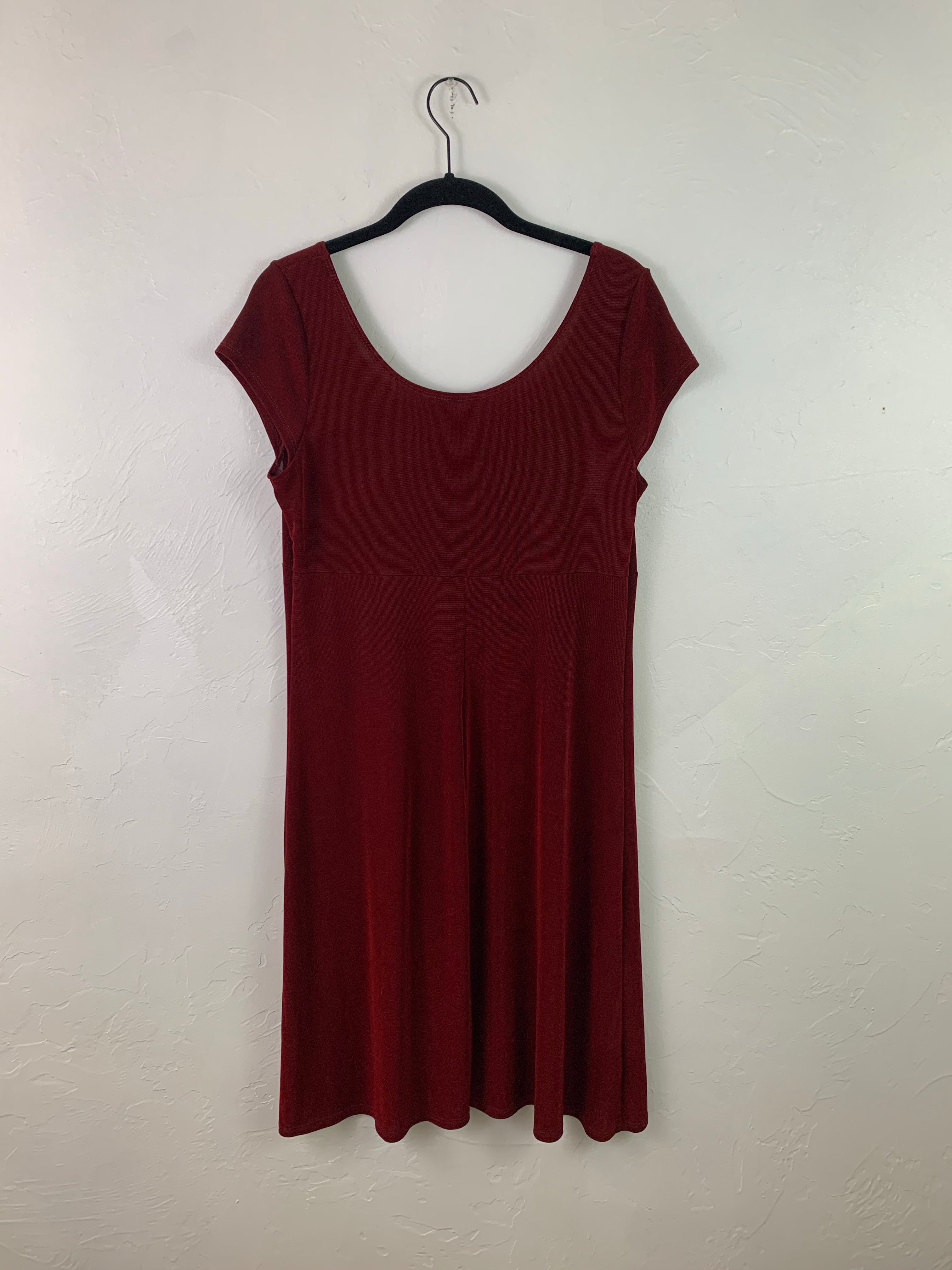 Cherry wine spandex midi