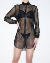 Diesel Mesh Shirt Dress (Medium) 