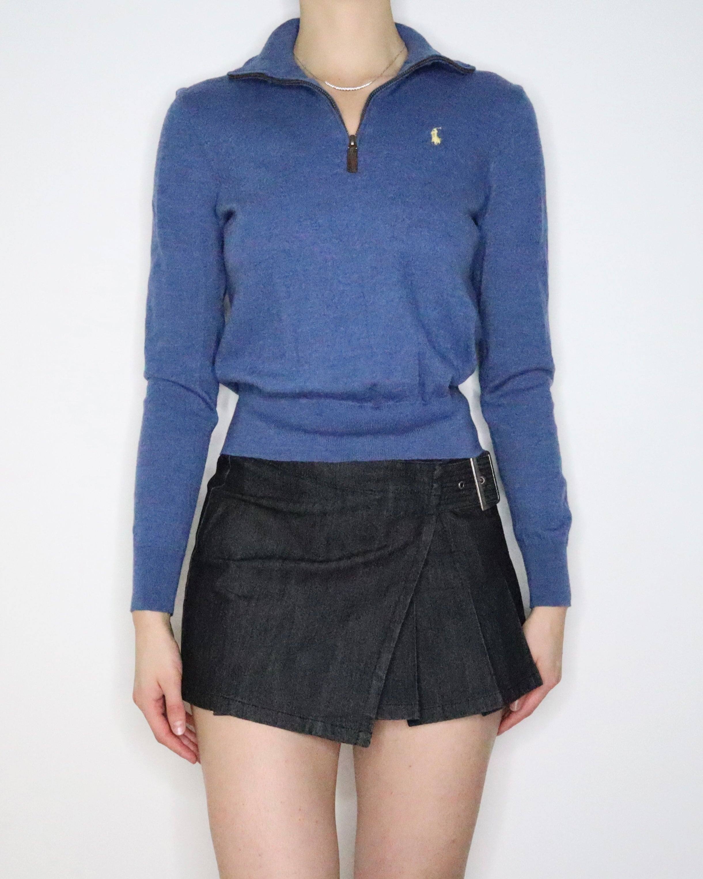 Ralph Lauren Blue Quarter Zip (S-M) 