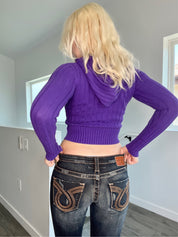Cropped Zip Up Sweater