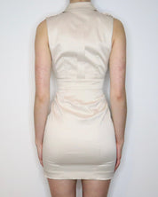 Y2K BEBE Cream Cargo Dress (XS) 