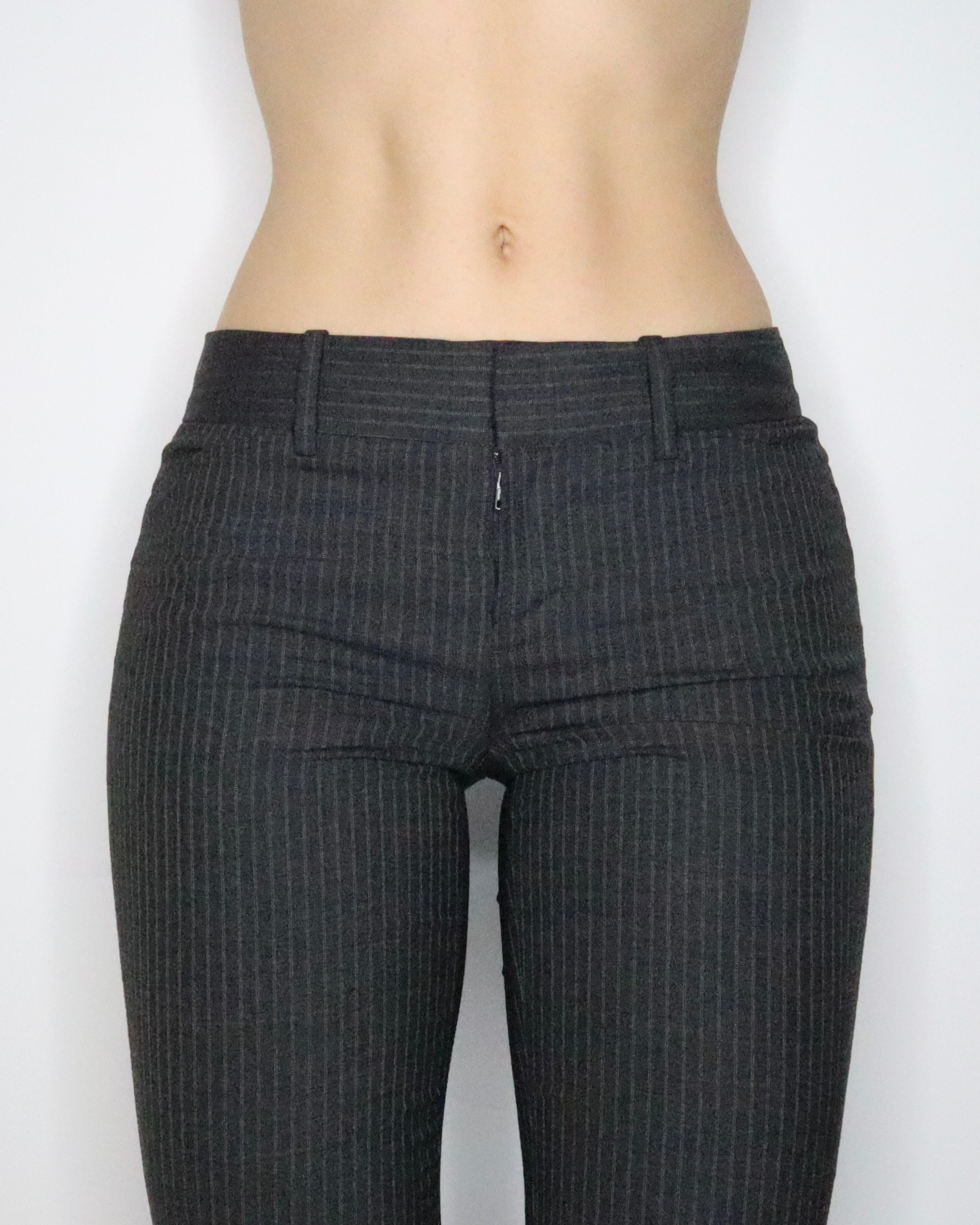 Gray Pinstripe Dress Pants (XS-S) 