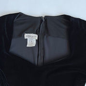 90s black velvet mini dress