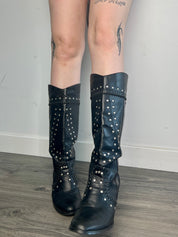 Y2K Goth Cowgirl Boots