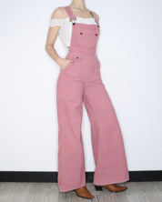 70s Pink Corduroy Overalls (S)