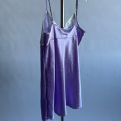 Lavender satin mini slip