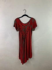Red hot midi dress