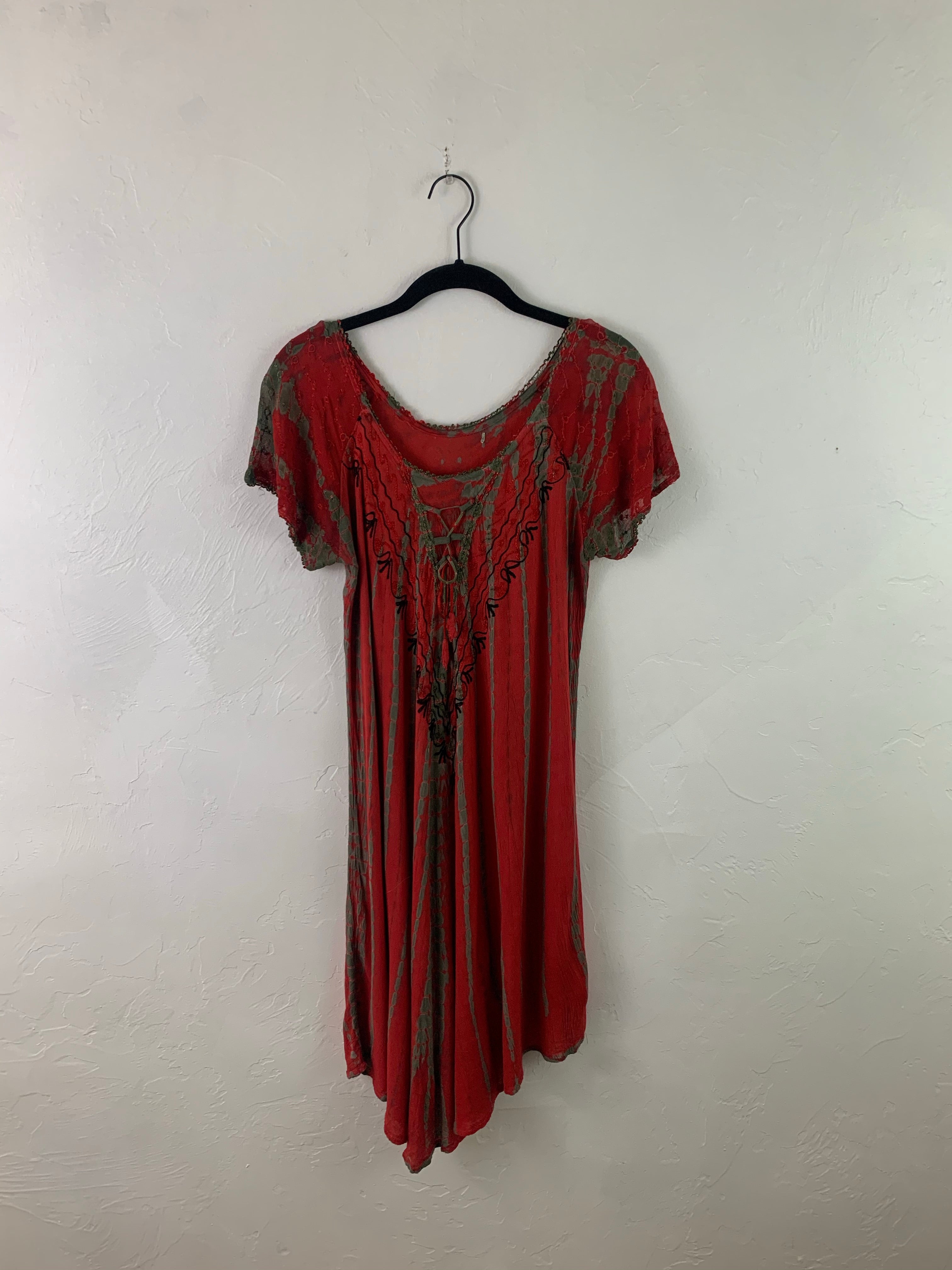 Red hot midi dress