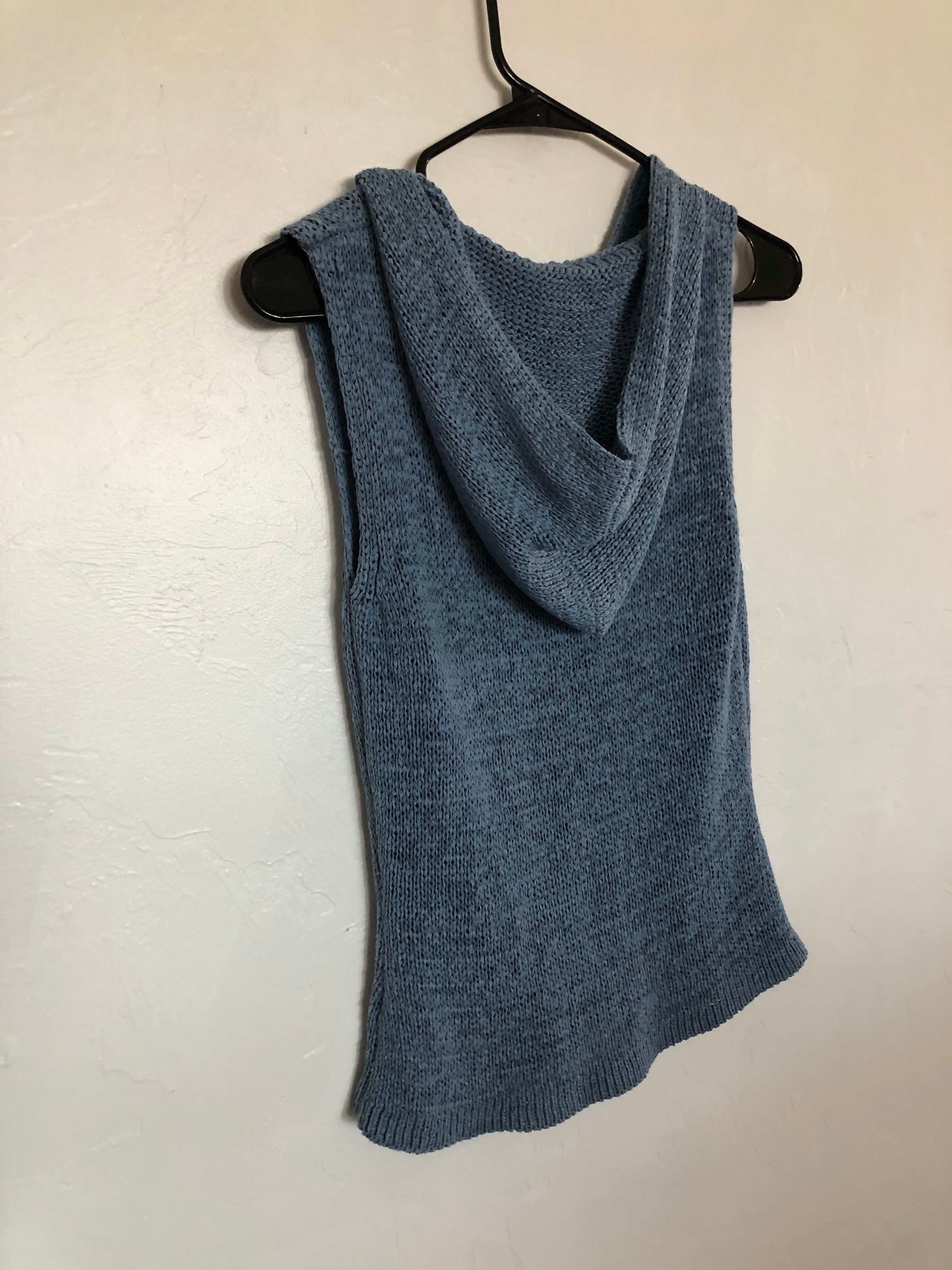 Muted blue with hoodie