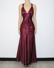 Merlot Satin Gown (S-M) 