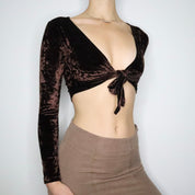 Brown Velvet Bolero (Small)