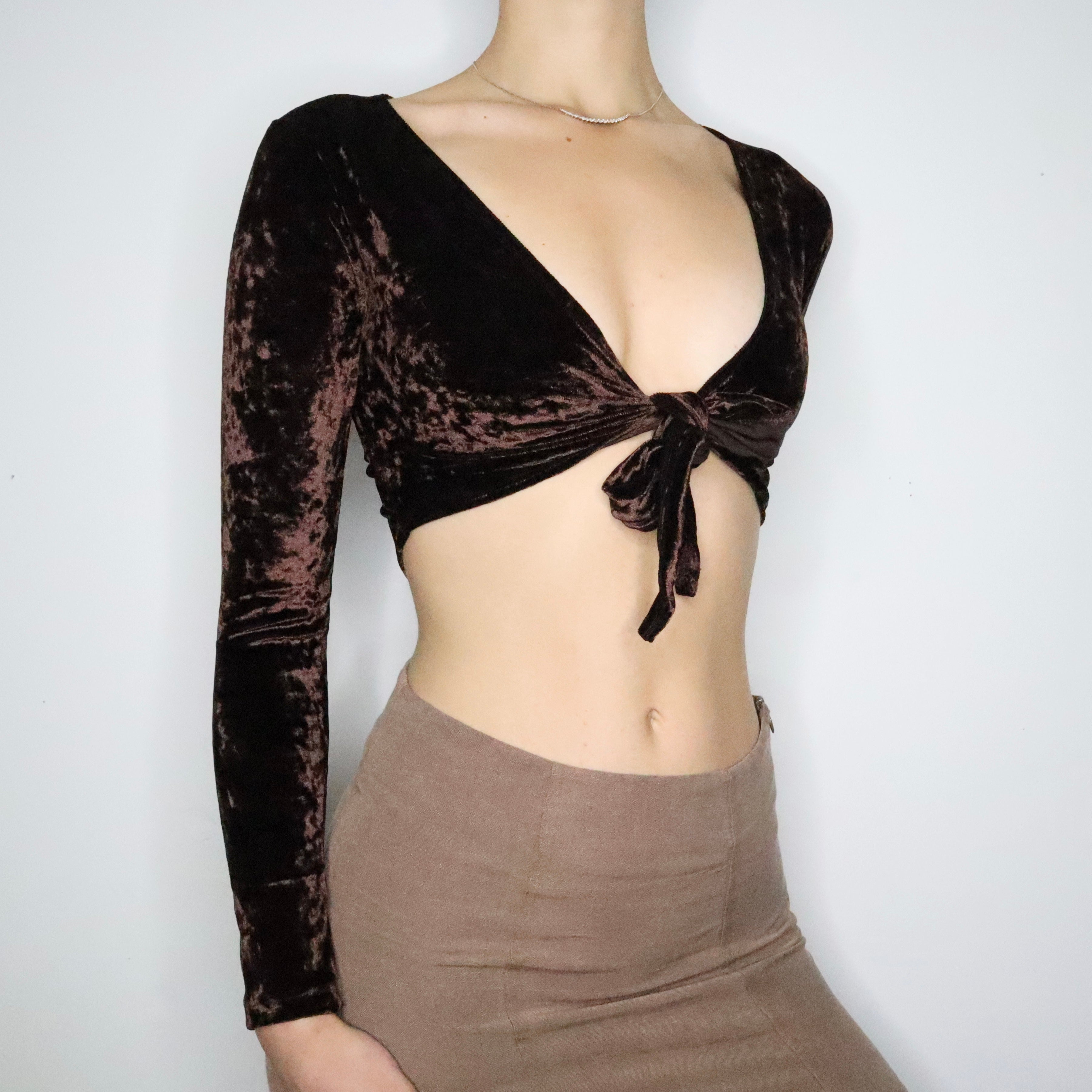 Brown Velvet Bolero (Small)