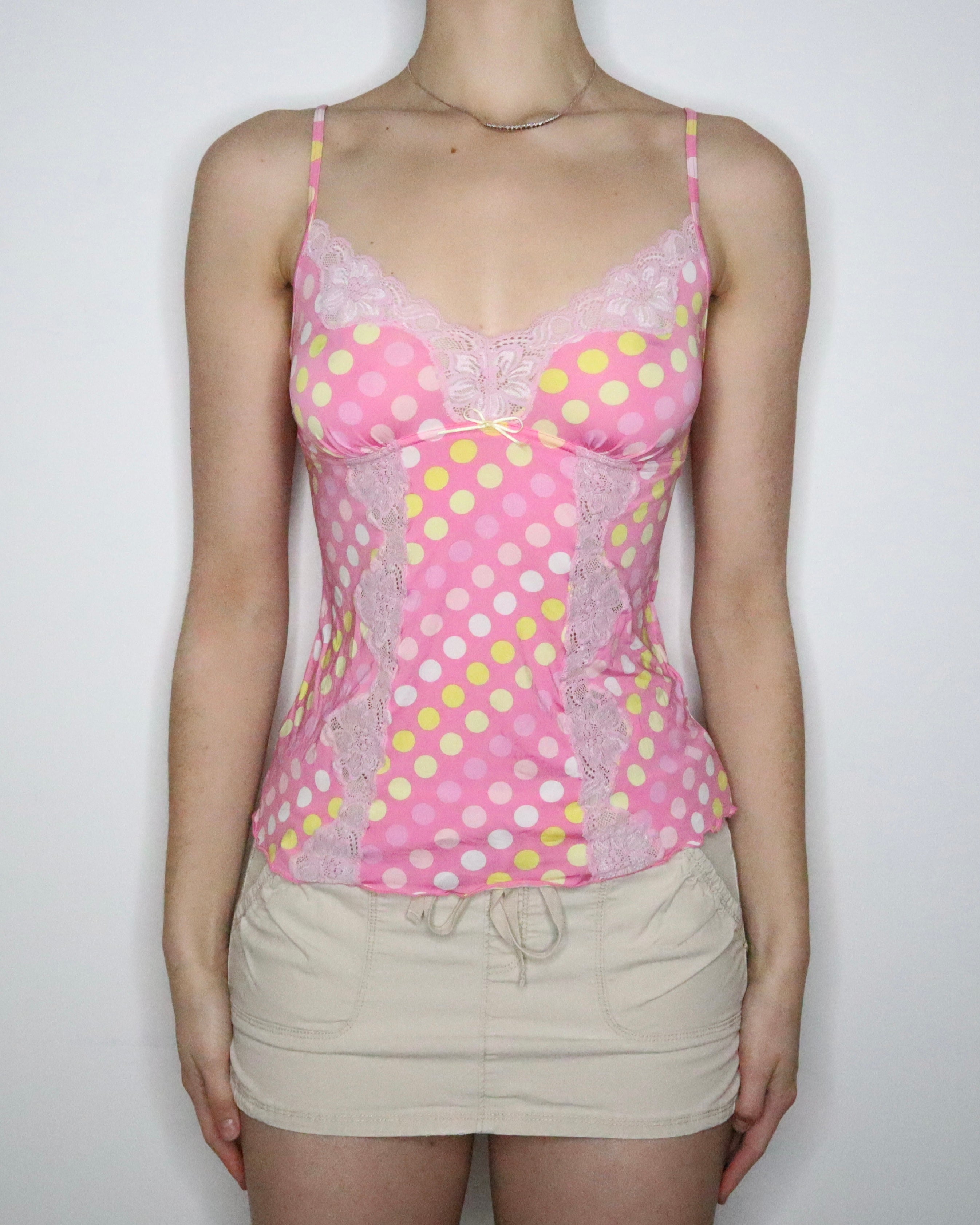 Pink Polka Dot Camisole (S-M) 