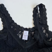 black sheer lace slip S