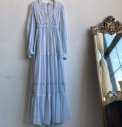 1970s baby blue Gunne Sax