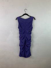 Periwinkle fitted midi dress
