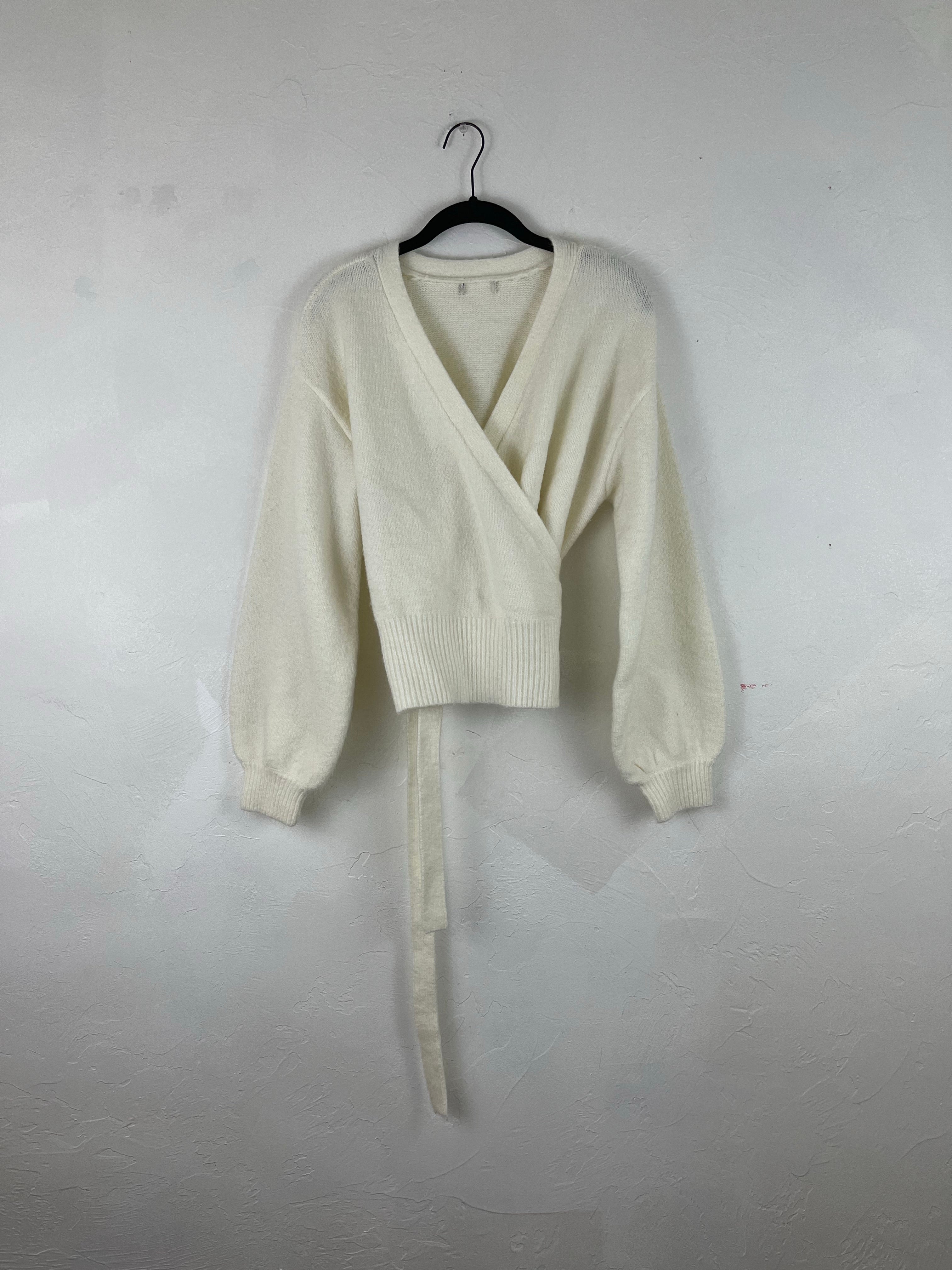 Snowy wrap sweater