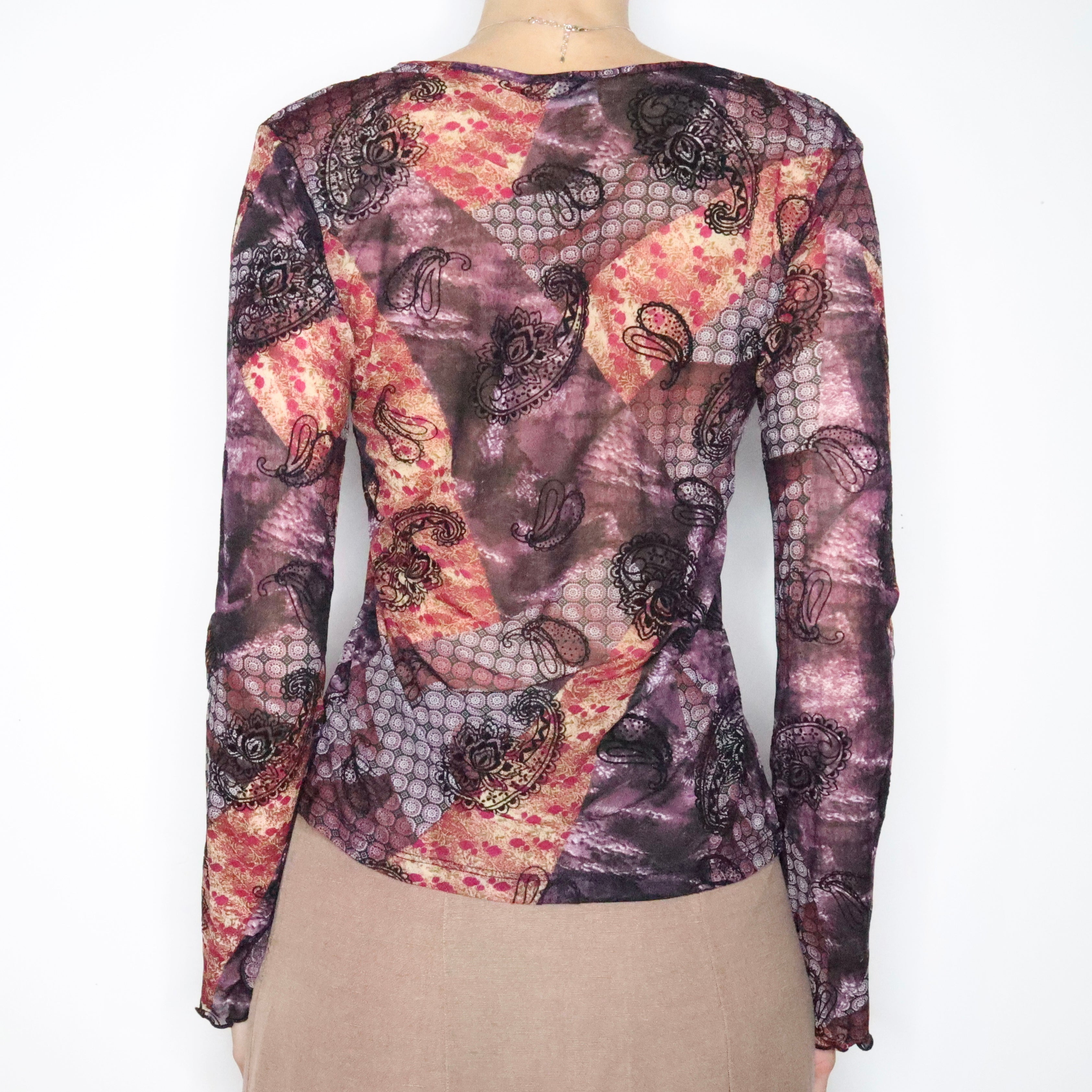 Paisley Mesh Blouse (Large)