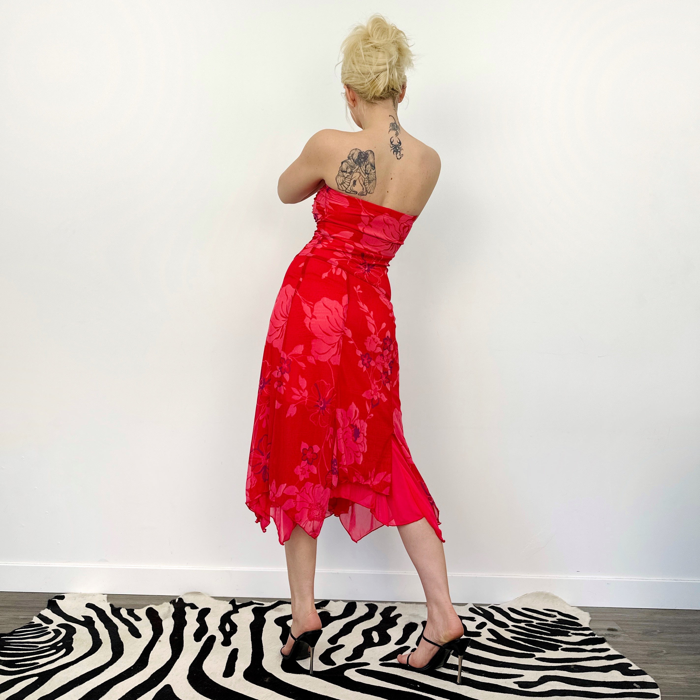 Deadstock Y2K Floral Flutter Dress