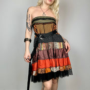 Patchwork Midi Skirt + Mini Dress