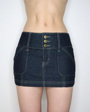 Denim Cargo Mini Skirt (Small) 
