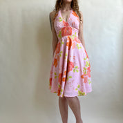 Handmade floral halter dress