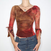 Boho Mesh Blouse (Small) 