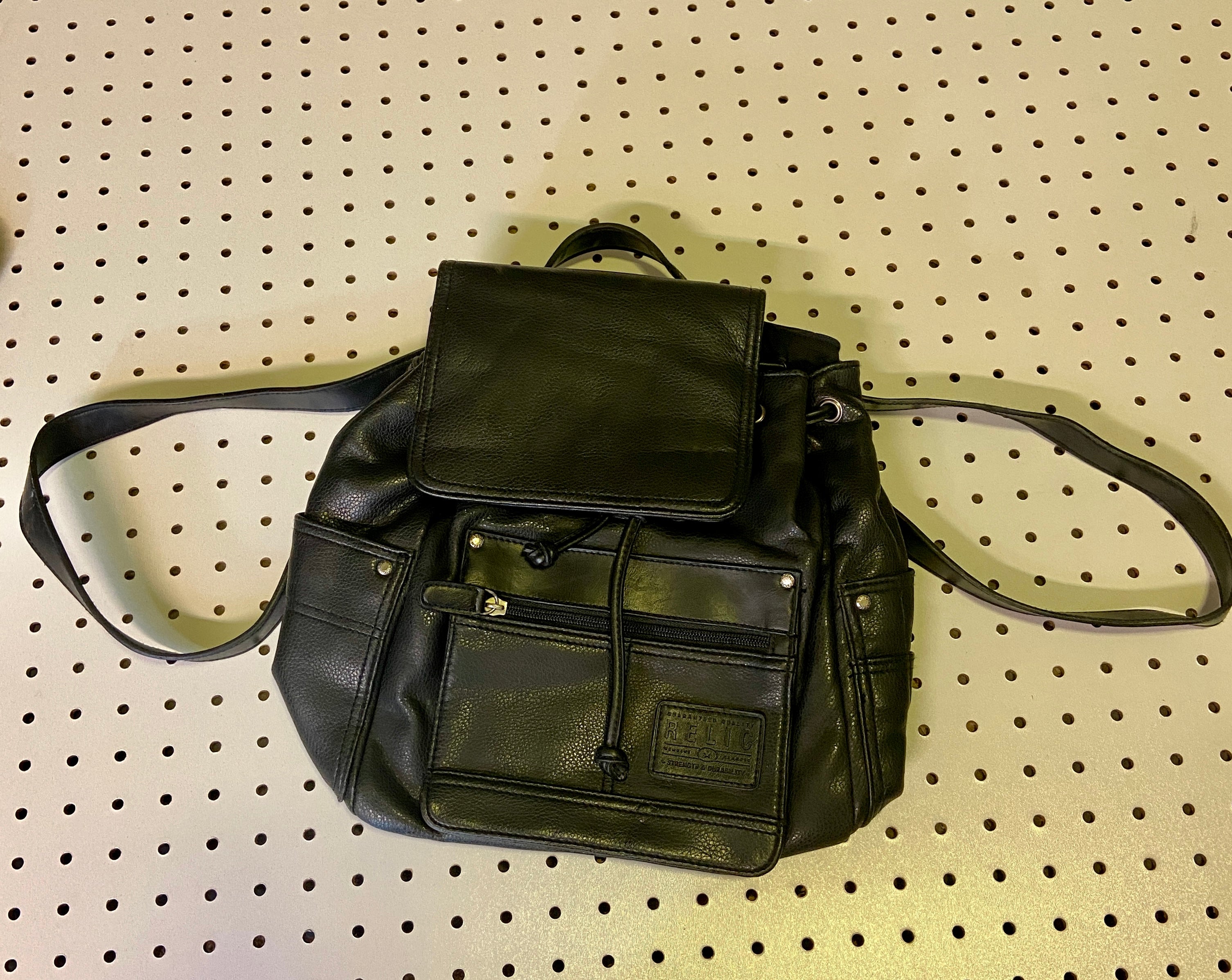 Leather backpack