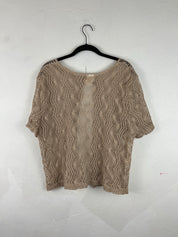 Tan weaved top