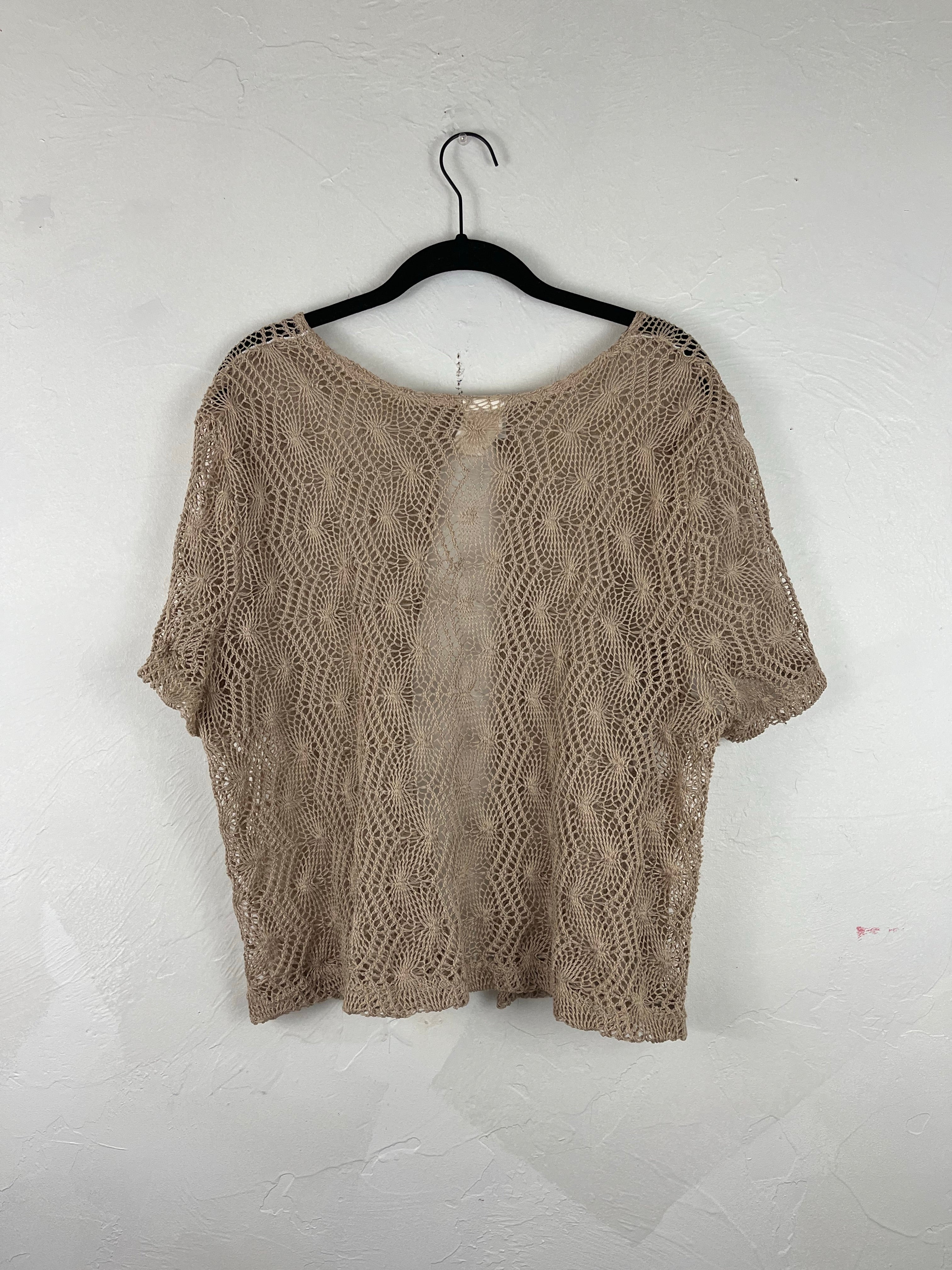 Tan weaved top