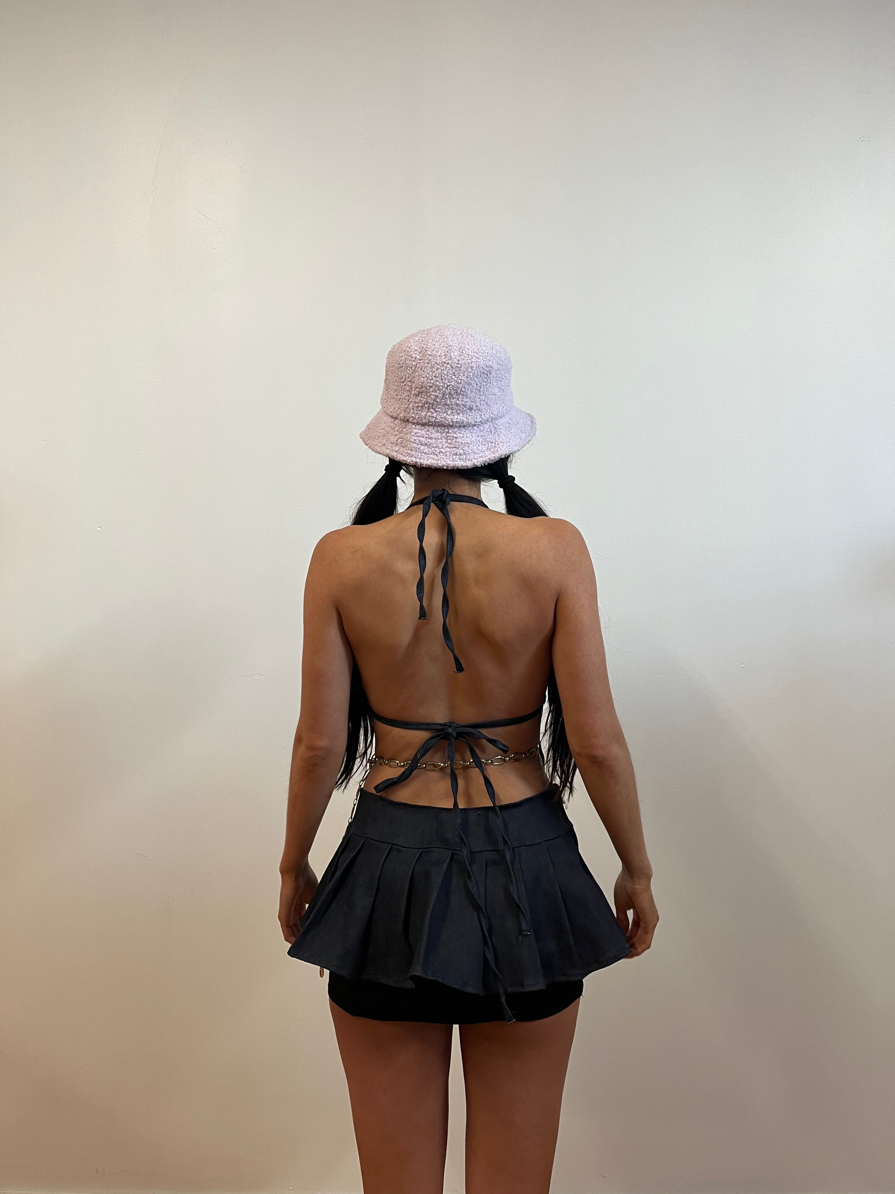 denim micro mini dress