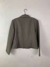 Tan gingham zip up