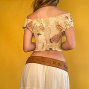 Y2k Dainty Peasant Top