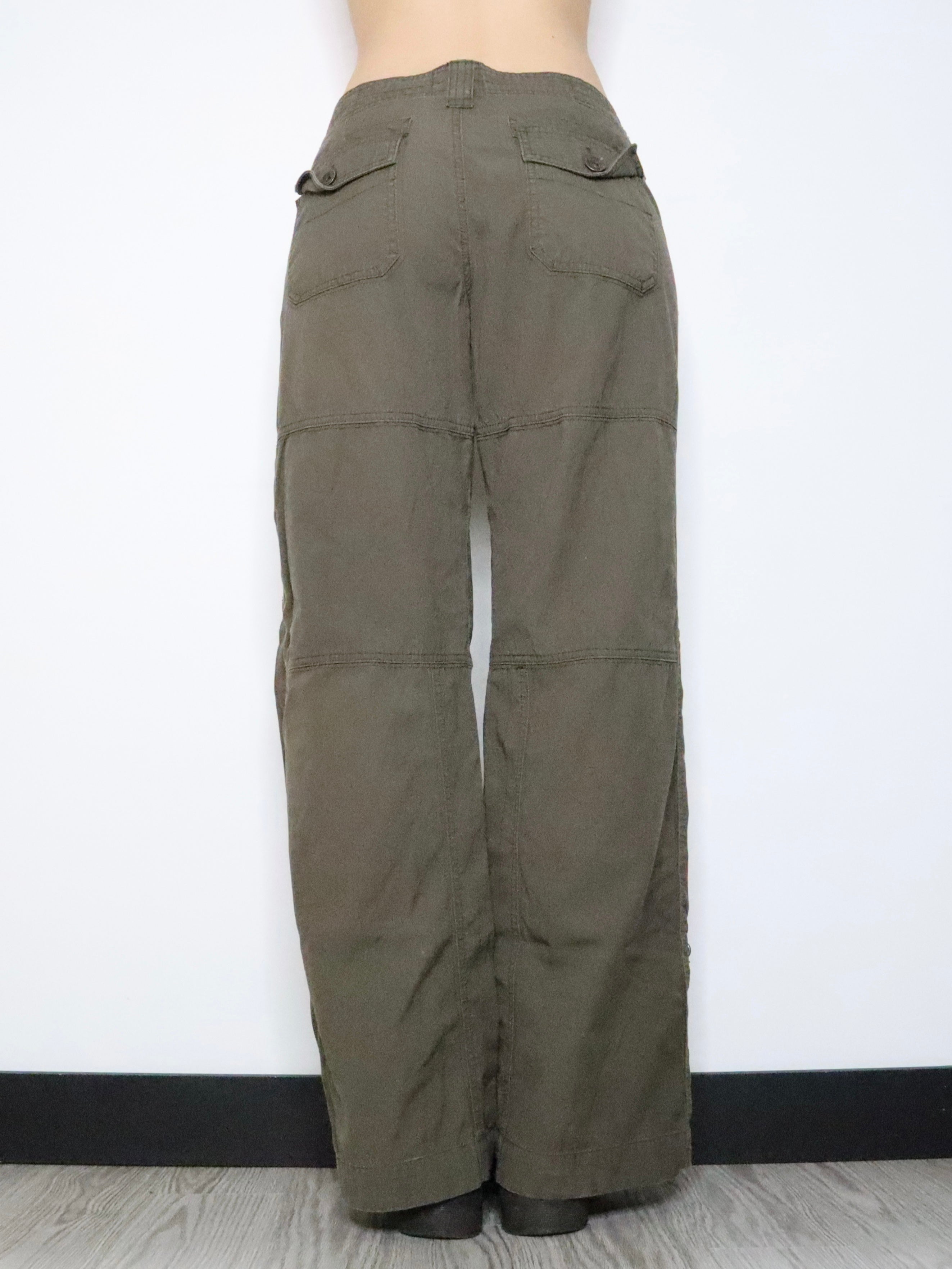 Baggy Green Cargo Pants (Large) 