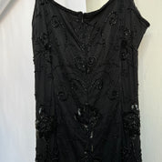 heavily beaded black maxi dress