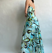 Vintage Y2K groovy print maxi dress XL