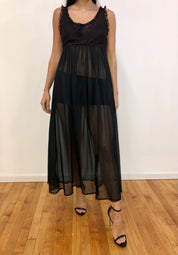 Sheer Black Maxi