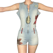 Denim romper