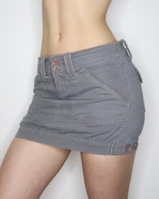 Gray Cargo Mini Skirt (Small)