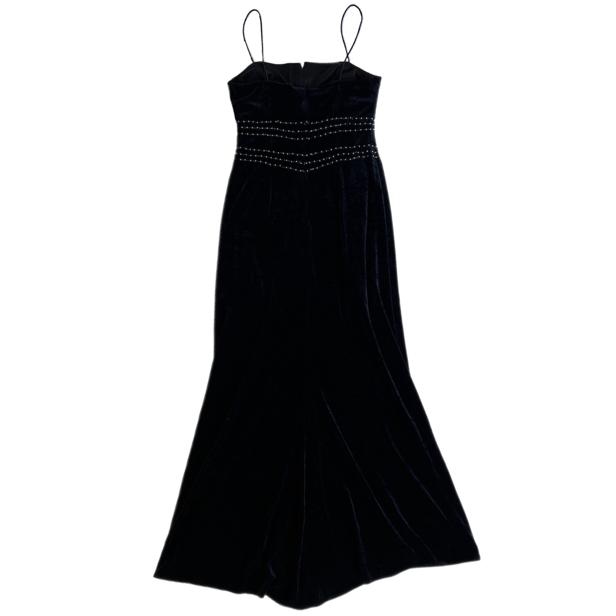 90s Beaded velvet maxi dress