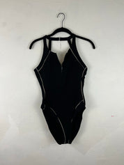 Black crinkle bodysuit