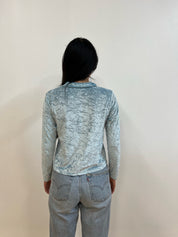 Crushed velvet top