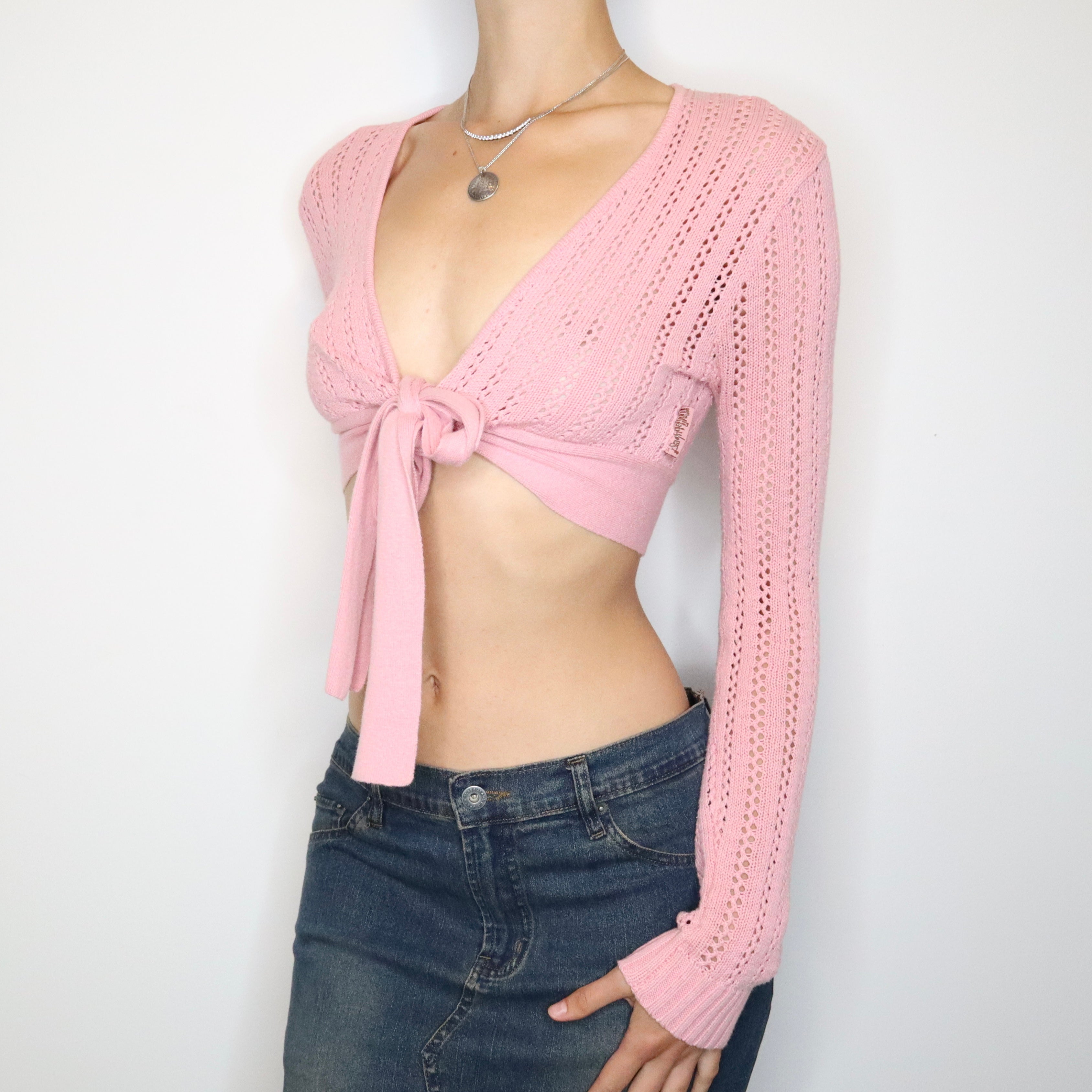 Pink Crochet Bolero (XS-S) 