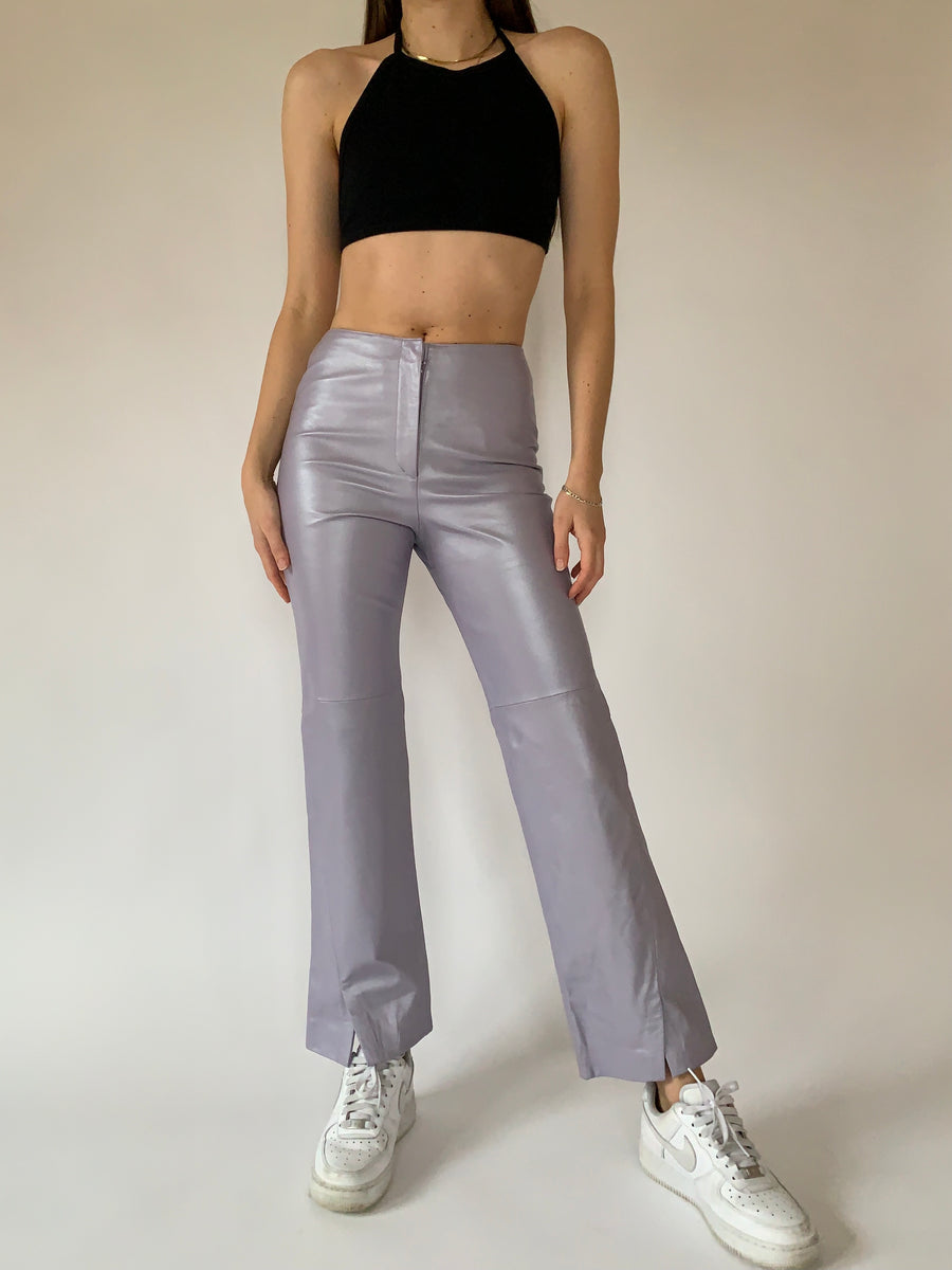 Y2K Lavender Leather Pants