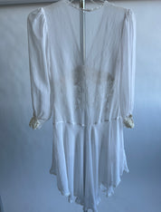 Sheer white lace bridal robe