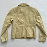butter yellow leather jacket