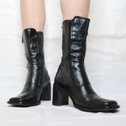 Black Leather Boots (6 US/37 EU)